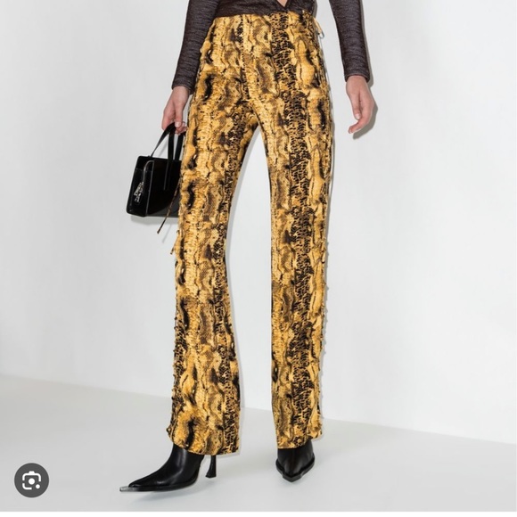 Python Print Lace-Up Pants - Picture 2 of 4